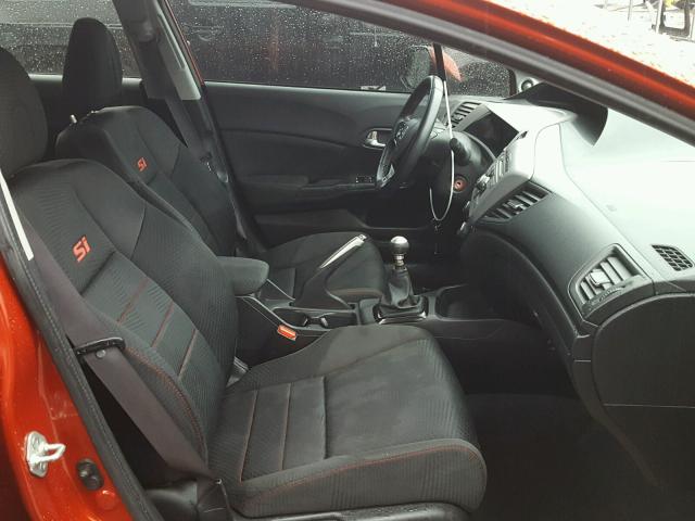 2HGFB6E59CH703450 - 2012 HONDA CIVIC SI ORANGE photo 5