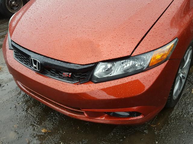 2HGFB6E59CH703450 - 2012 HONDA CIVIC SI ORANGE photo 9