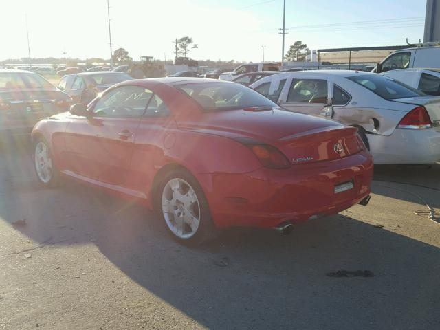 JTHFN48Y350070322 - 2005 LEXUS SC 430 RED photo 3