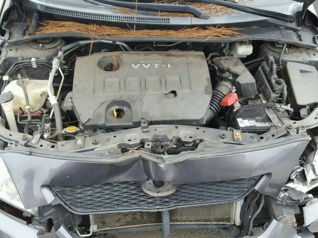 1NXBU4EE4AZ247455 - 2010 TOYOTA COROLLA BA GRAY photo 7