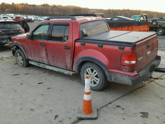 1FMEU51K87UA38355 - 2007 FORD EXPLORER S MAROON photo 3