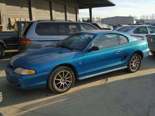 1FALP4047SF142161 - 1995 FORD MUSTANG BLUE photo 2