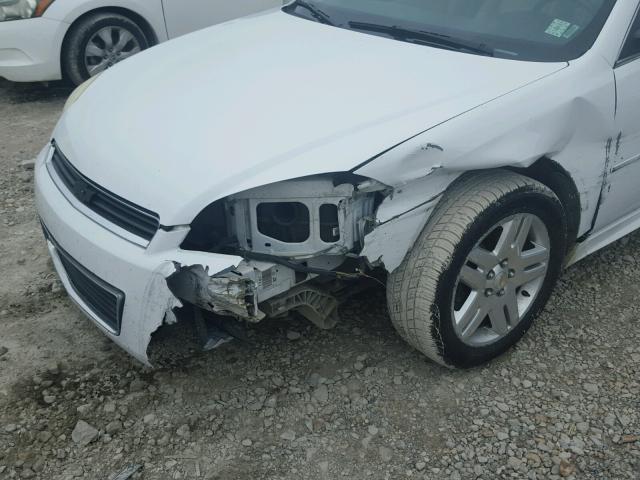 2G1WB5EK2A1265528 - 2010 CHEVROLET IMPALA LT WHITE photo 9