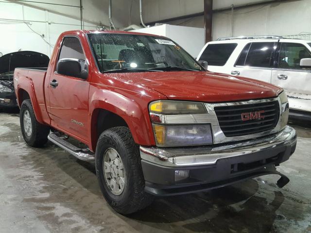 1GTDT146158215845 - 2005 GMC CANYON RED photo 1