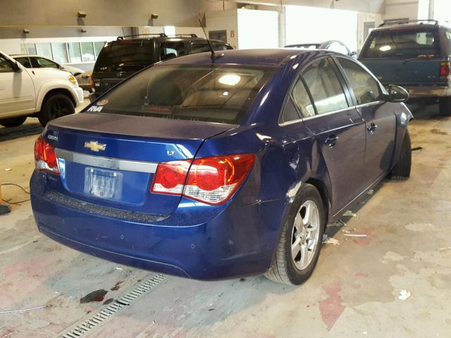 1G1PF5SC0C7158375 - 2012 CHEVROLET CRUZE LT BLUE photo 4