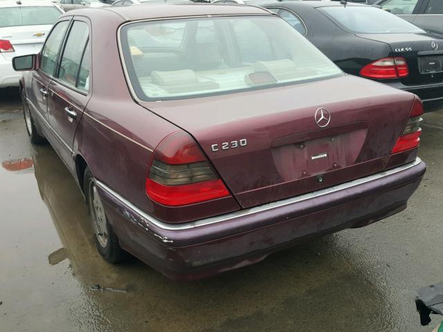 WDBHA23G1WA590229 - 1998 MERCEDES-BENZ C 230 PURPLE photo 3