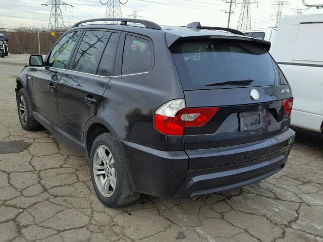 WBXPA93466WG88662 - 2006 BMW X3 3.0I BLACK photo 3