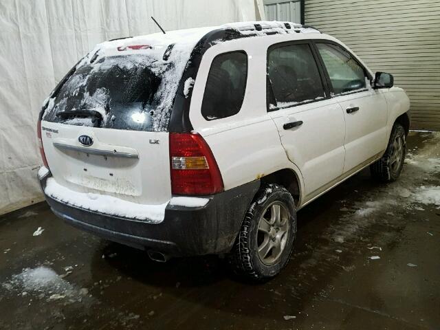 KNDJF724877412969 - 2007 KIA SPORTAGE L WHITE photo 4