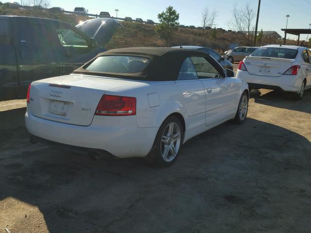 WAUAF48H87K022344 - 2007 AUDI A4 2.0T CA WHITE photo 4