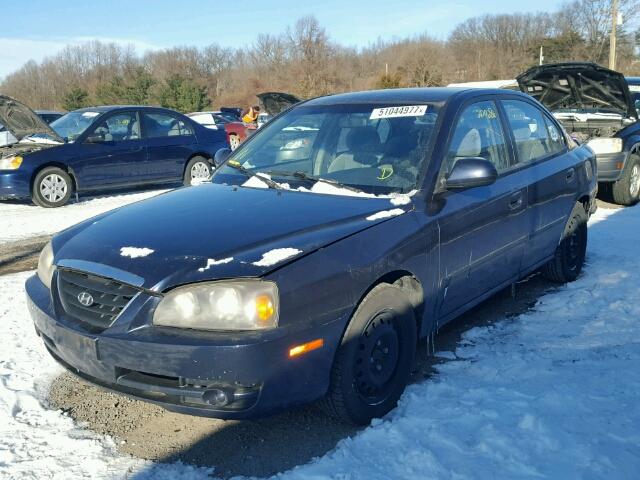 KMHDN46D74U814550 - 2004 HYUNDAI ELANTRA GL BLUE photo 2