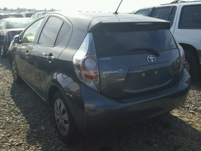 JTDKDTB3XD1547511 - 2013 TOYOTA PRIUS C GRAY photo 3