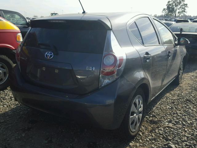 JTDKDTB3XD1547511 - 2013 TOYOTA PRIUS C GRAY photo 4