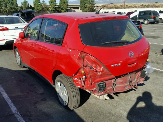 3N1BC1CP3CK221204 - 2012 NISSAN VERSA S RED photo 3