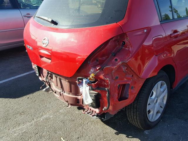 3N1BC1CP3CK221204 - 2012 NISSAN VERSA S RED photo 9