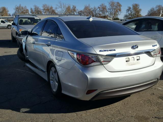 KMHEC4A46BA006609 - 2011 HYUNDAI SONATA HYB SILVER photo 3