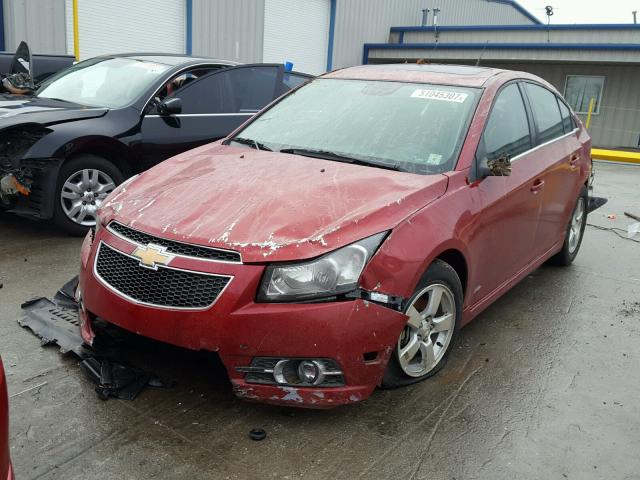 1G1PC5SB3E7228096 - 2014 CHEVROLET CRUZE LT RED photo 2