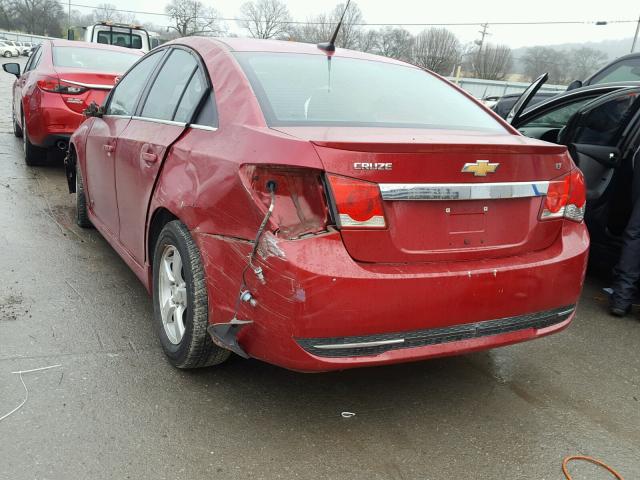 1G1PC5SB3E7228096 - 2014 CHEVROLET CRUZE LT RED photo 3