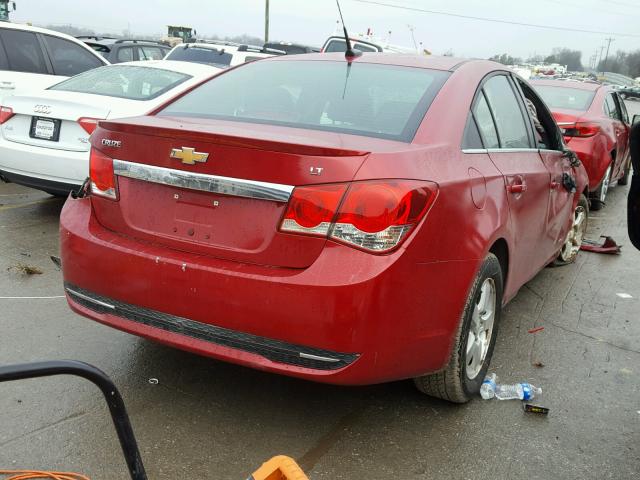 1G1PC5SB3E7228096 - 2014 CHEVROLET CRUZE LT RED photo 4