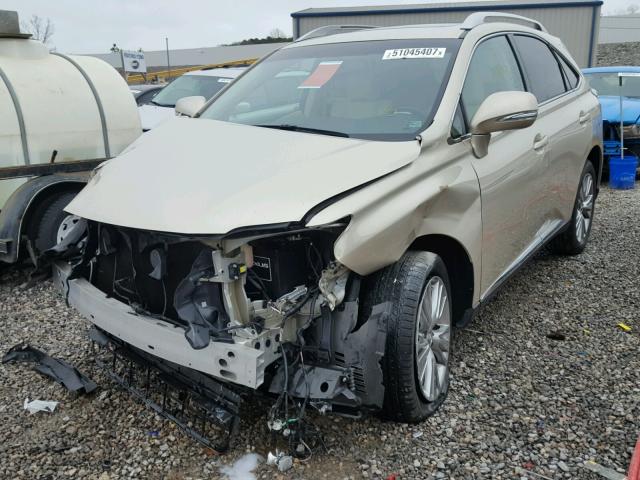 2T2BK1BA4DC208016 - 2013 LEXUS RX 350 BEIGE photo 2