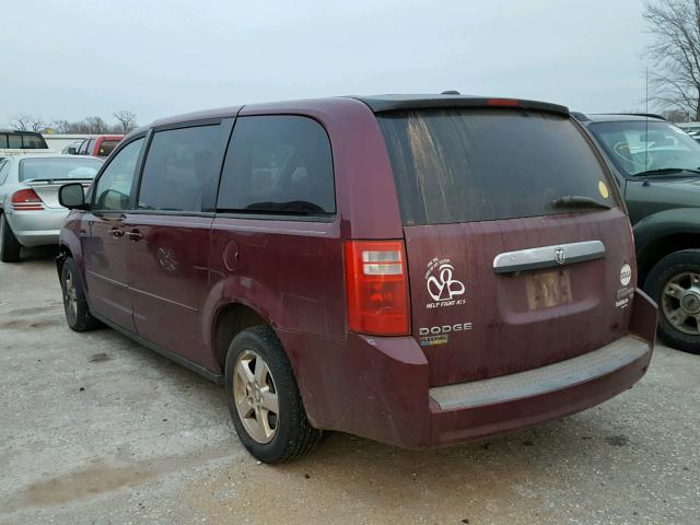 2D8HN44E39R576686 - 2009 DODGE GRAND CARA MAROON photo 3