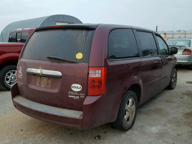 2D8HN44E39R576686 - 2009 DODGE GRAND CARA MAROON photo 4