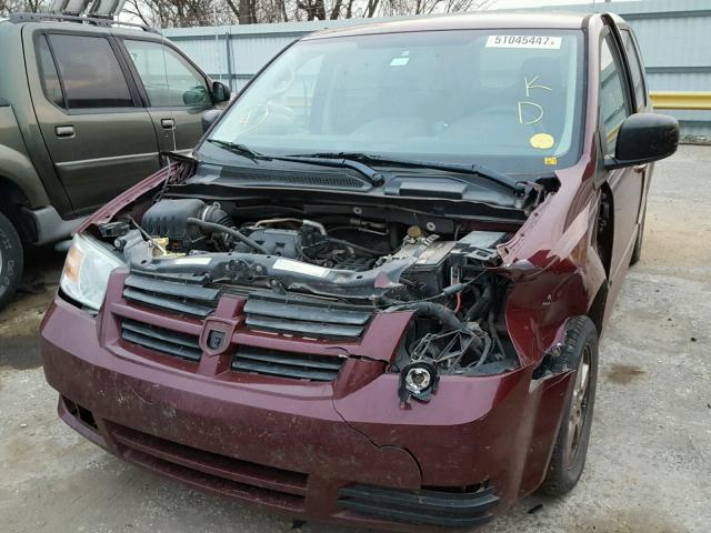 2D8HN44E39R576686 - 2009 DODGE GRAND CARA MAROON photo 9