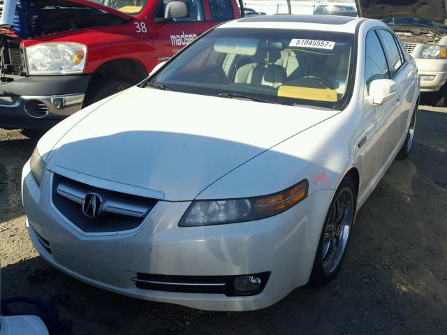 19UUA66297A023020 - 2007 ACURA TL WHITE photo 2