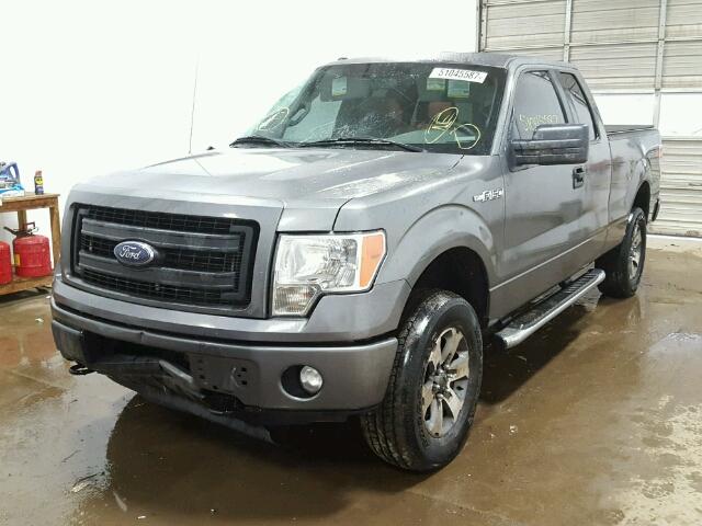 1FTFX1EF1DFD02568 - 2013 FORD F150 SUPER GRAY photo 2