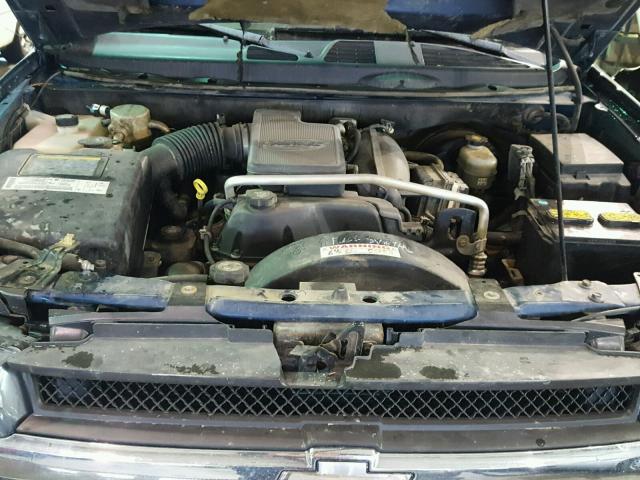 1GNDT13S242379337 - 2004 CHEVROLET TRAILBLAZE BLUE photo 7