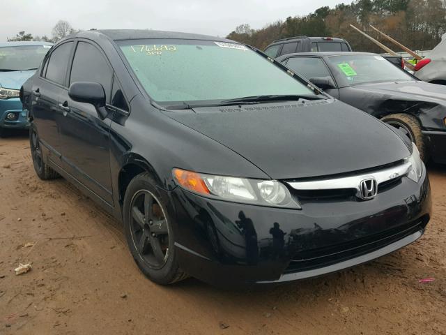 2HGFA16548H301606 - 2008 HONDA CIVIC LX BLACK photo 1