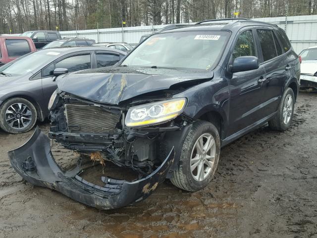 5XYZK4AG2BG053333 - 2011 HYUNDAI SANTA FE L BLUE photo 2