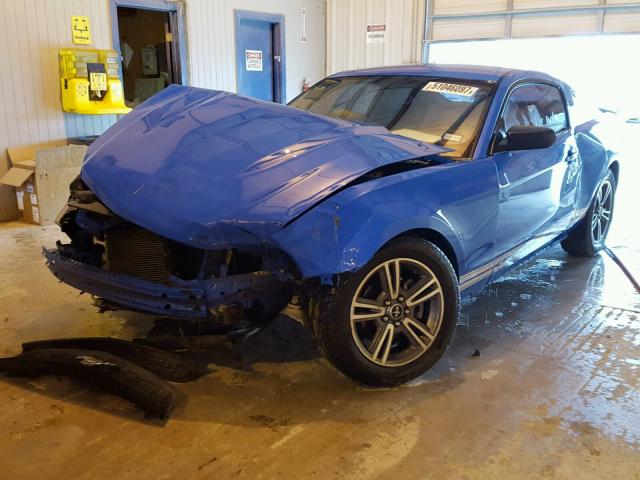 1ZVBP8AN3A5163501 - 2010 FORD MUSTANG BLUE photo 2