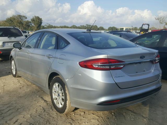 3FA6P0G71HR318669 - 2017 FORD FUSION S SILVER photo 3