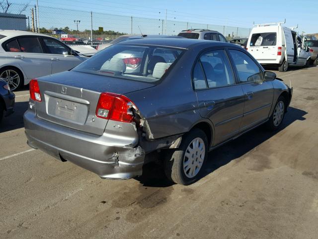 2HGES16545H628530 - 2005 HONDA CIVIC LX GRAY photo 4