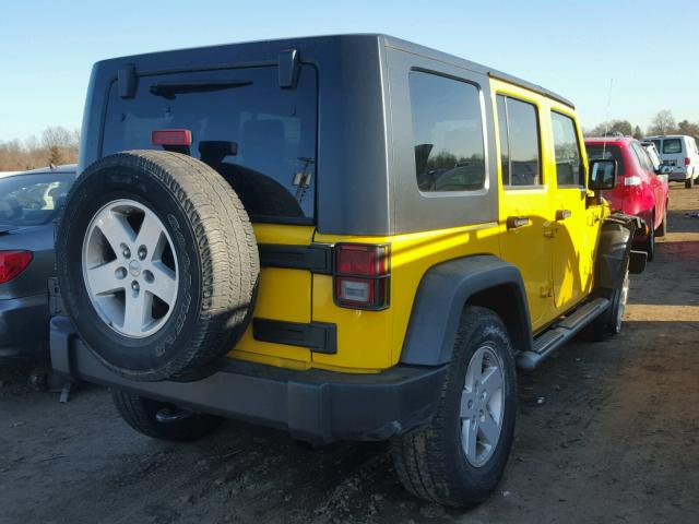 1J8GA39188L618856 - 2008 JEEP WRANGLER U YELLOW photo 4