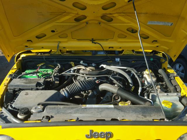 1J8GA39188L618856 - 2008 JEEP WRANGLER U YELLOW photo 7