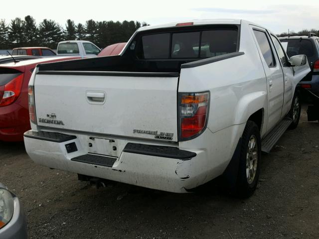 2HJYK16538H511663 - 2008 HONDA RIDGELINE WHITE photo 4