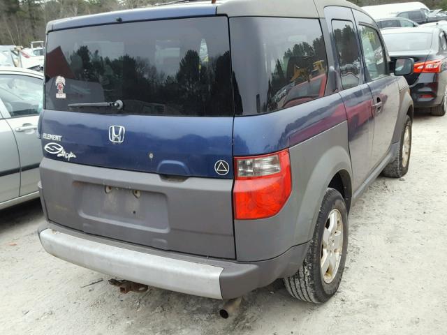 5J6YH28513L002795 - 2003 HONDA ELEMENT EX BLUE photo 4