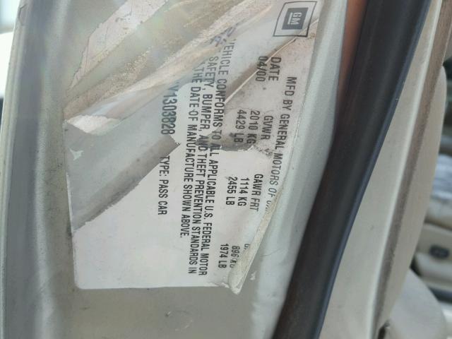 2G4WB55K1Y1303828 - 2000 BUICK REGAL LS 棕色 照片 10