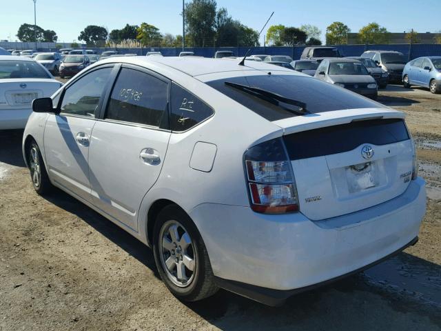 JTDKB20U953009867 - 2005 TOYOTA PRIUS WHITE photo 3