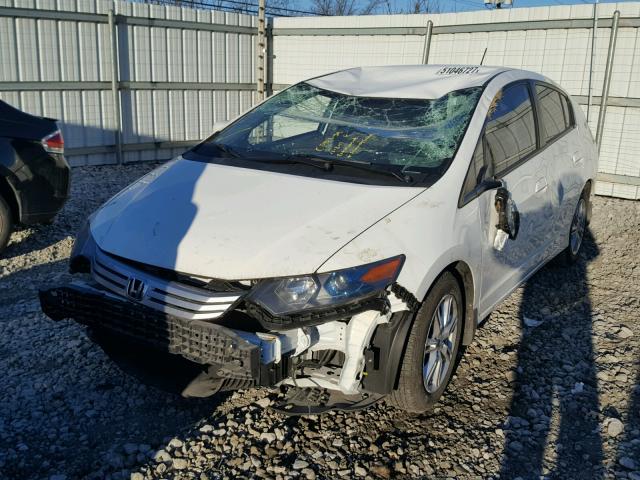 JHMZE2H74BS005276 - 2011 HONDA INSIGHT EX WHITE photo 2