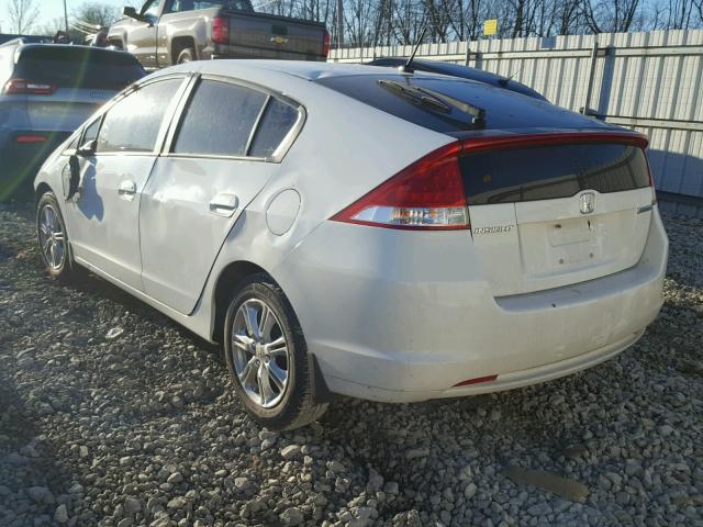 JHMZE2H74BS005276 - 2011 HONDA INSIGHT EX WHITE photo 3