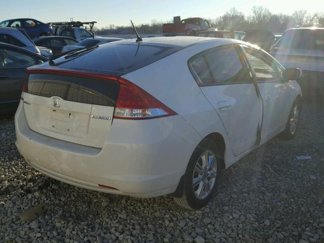 JHMZE2H74BS005276 - 2011 HONDA INSIGHT EX WHITE photo 4