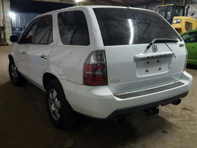 2HNYD18206H518420 - 2006 ACURA MDX WHITE photo 3