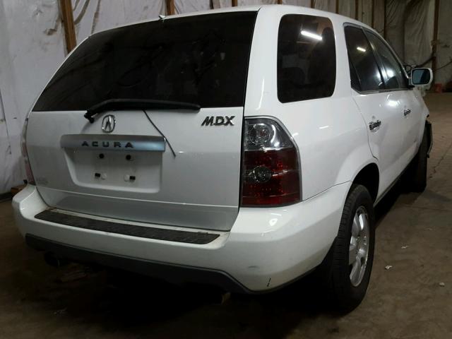 2HNYD18206H518420 - 2006 ACURA MDX WHITE photo 4