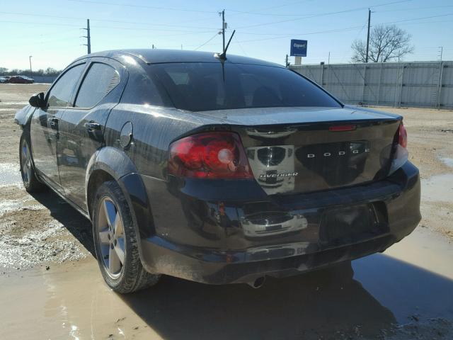 1B3BD2FG3BN583829 - 2011 DODGE AVENGER LU BLACK photo 3