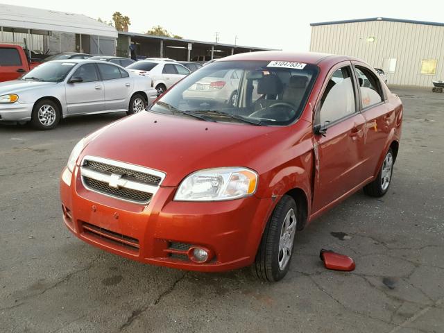 KL1TG5DE7BB175372 - 2011 CHEVROLET AVEO LT RED photo 2