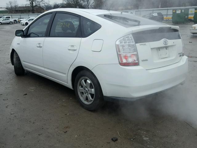 JTDKB20U277569886 - 2007 TOYOTA PRIUS WHITE photo 3