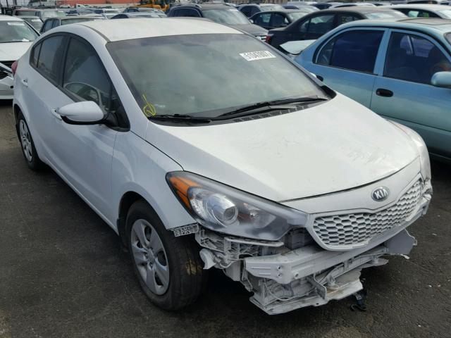 KNAFK4A68G5614951 - 2016 KIA FORTE LX WHITE photo 1