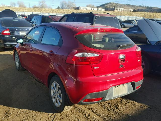 KNADM5A3XF6460216 - 2015 KIA RIO LX Կարմիր լուսանկար 3